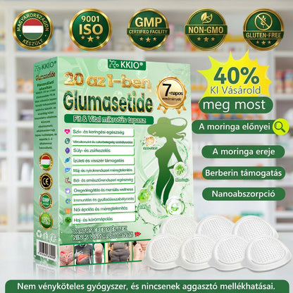 🧑‍⚕️KKIO® 20 az 1-ben Glumasetide Fit & Vital mikrotűs tapasz - 7 napon belül látható változás / Alkalmas elhízás, szív- és érrendszeri egészség, cukorbetegség, alvási apnoé, bélrendszeri egészség, ízületi problémák és számos egyéb állapot esetén.