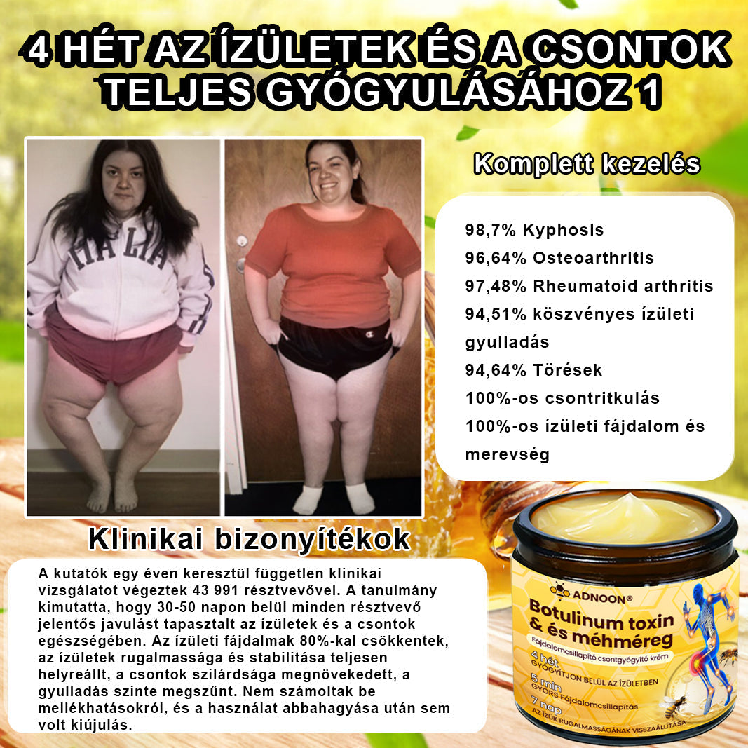 🔥ADNOON® Botulinum Toxin & Méhméreg Fájdalomcsillapító Csontgyógyító Krém👨‍⚕️